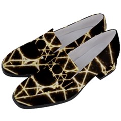 Women s Chunky Heel Loafers 