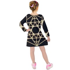 Kids  Long Sleeve Velvet Dress 