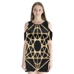 Sacred Geometry: Metatron Shoulder Cutout Velvet One Piece