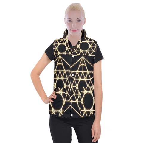 Sacred Geometry: Metatron Women s Button Up Vest from ArtsNow.com