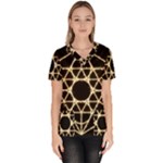 Sacred Geometry: Metatron Women s V-Neck Scrub Top