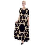 Sacred Geometry: Metatron Half Sleeves Maxi Dress