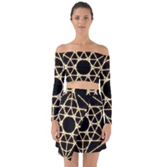 Off Shoulder Top with Skirt Set 