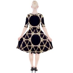 Quarter Sleeve A-Line Dress 
