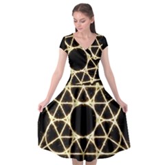 Sacred Geometry: Metatron Cap Sleeve Wrap Front Dress from ArtsNow.com