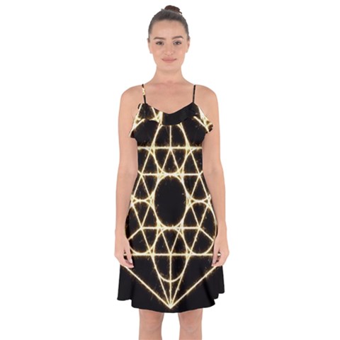 Sacred Geometry: Metatron Ruffle Detail Chiffon Dress from ArtsNow.com