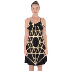 Sacred Geometry: Metatron Ruffle Detail Chiffon Dress from ArtsNow.com