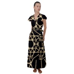 Flutter Sleeve Maxi Dress 