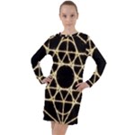 Sacred Geometry: Metatron Long Sleeve Hoodie Dress