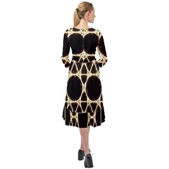 Ruffle End Midi Chiffon Dress 