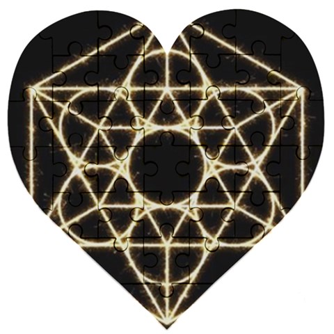 Sacred Geometry: Metatron Wooden Puzzle Heart from ArtsNow.com