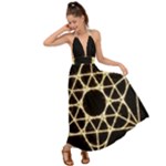 Sacred Geometry: Metatron Backless Maxi Beach Dress