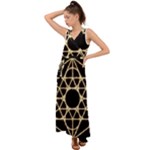 Sacred Geometry: Metatron V-Neck Chiffon Maxi Dress