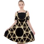Sacred Geometry: Metatron Cut Out Shoulders Chiffon Dress