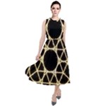 Sacred Geometry: Metatron Round Neck Boho Dress
