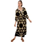 Sacred Geometry: Metatron Grecian Style  Maxi Dress