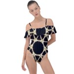 Sacred Geometry: Metatron Frill Detail One Piece Swimsuit