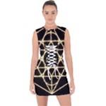 Sacred Geometry: Metatron Lace Up Front Bodycon Dress