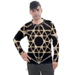 Sacred Geometry: Metatron Men s Pique Long Sleeve Tee