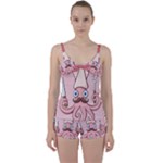 Squid Chef Cartoon Tie Front Two Piece Tankini