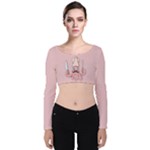 Squid Chef Cartoon Velvet Long Sleeve Crop Top