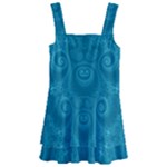 Cerulean Blue Spirals Kids  Layered Skirt Swimsuit