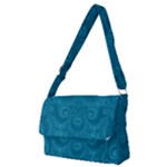 Cerulean Blue Spirals Full Print Messenger Bag (M)