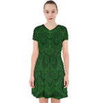 Emerald Green Spirals Adorable in Chiffon Dress