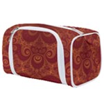 Red and Gold Spirals Toiletries Pouch