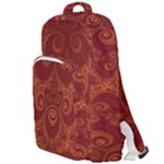 Red and Gold Spirals Double Compartment Backpack