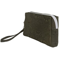 Rustic Green Brown Swirls Wristlet Pouch Bag (Small) from ArtsNow.com