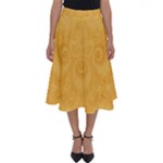 Golden Honey Swirls Perfect Length Midi Skirt