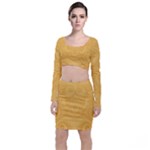 Golden Honey Swirls Top and Skirt Sets