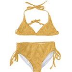 Golden Honey Swirls Kids  Classic Bikini Set