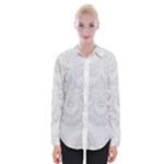 Wedding White Swirls Spirals Womens Long Sleeve Shirt