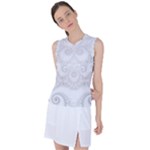 Wedding White Swirls Spirals Women s Sleeveless Sports Top