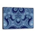 Royal Blue Swirls Canvas 18  x 12  (Stretched)