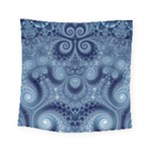 Royal Blue Swirls Square Tapestry (Small)