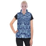 Royal Blue Swirls Women s Button Up Vest