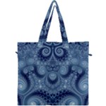 Royal Blue Swirls Canvas Travel Bag