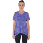 Mystic Purple Swirls Cut Out Side Drop Tee