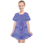 Mystic Purple Swirls Kids  Smock Dress