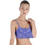 Mystic Purple Swirls Layered Top Bikini Top 