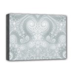 Ash Grey White Swirls Deluxe Canvas 16  x 12  (Stretched) 