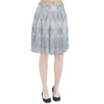 Ash Grey White Swirls Pleated Skirt