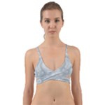 Ash Grey White Swirls Wrap Around Bikini Top