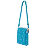 Aqua Blue Floral Print Multi Function Travel Bag