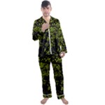 Nature Dark Camo Print Men s Long Sleeve Satin Pyjamas Set