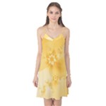 Saffron Yellow Floral Print Camis Nightgown