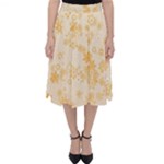 Yellow Flowers Floral Print Classic Midi Skirt
